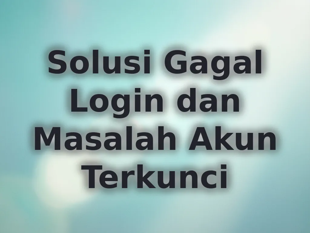 Solusi Gagal Login dan Masalah Akun Terkunci